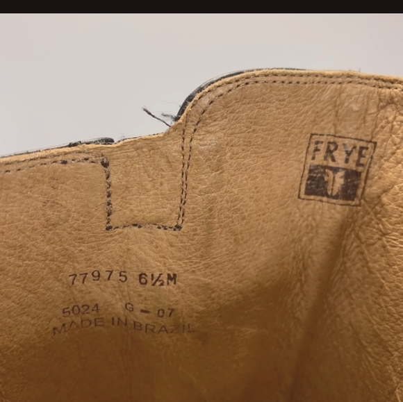 Frye 77975 Annie Double Zip Glazed Black boots - Picture 5 of 8